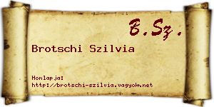 Brotschi Szilvia névjegykártya